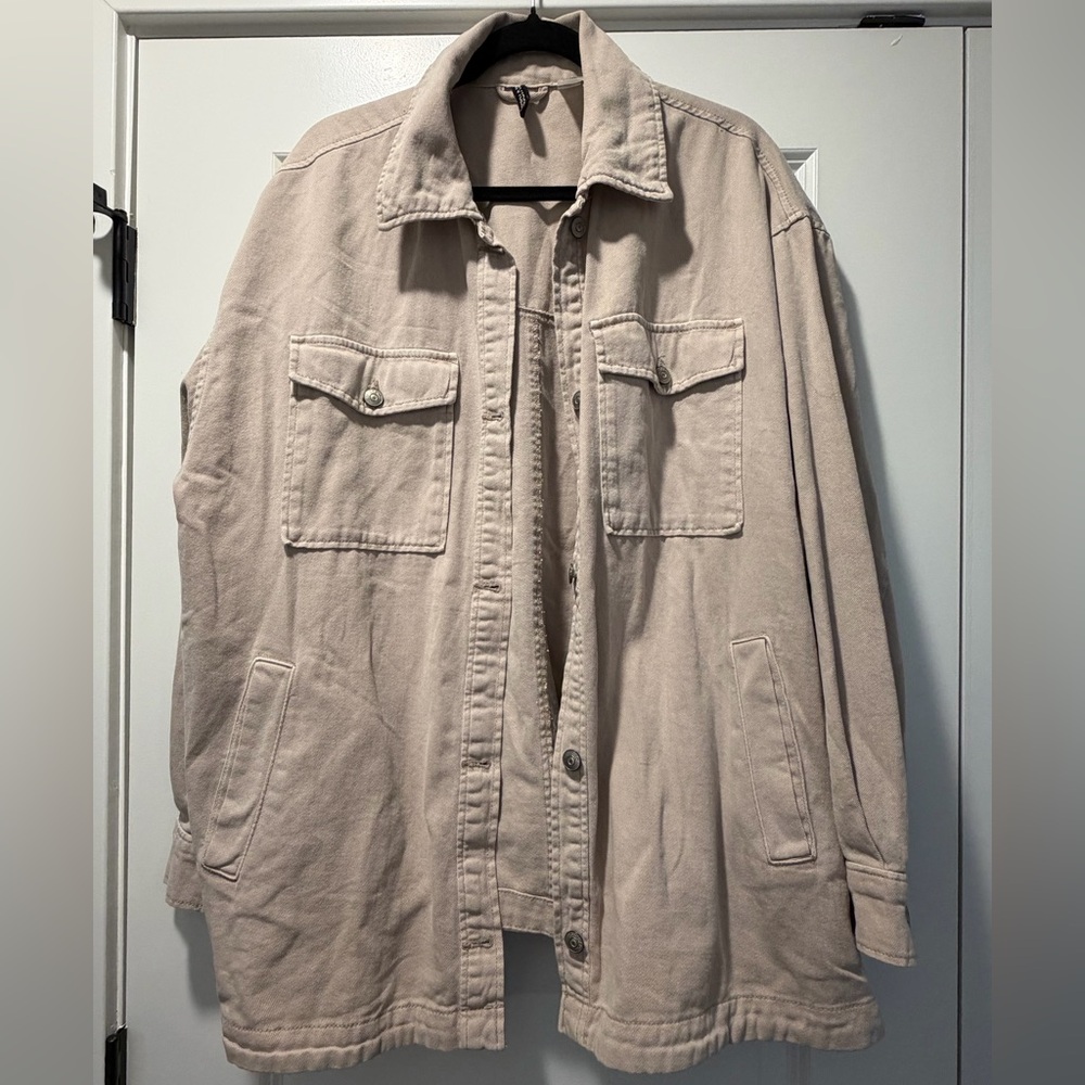 H&M Divided Tan Oversized Shacket